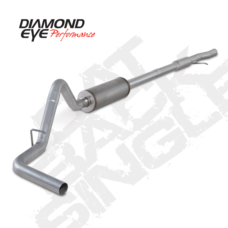 Chevrolet 1500 Performance Exhaust - Diamond Eye Performance - Cat Back Single - Aluminized - 2014